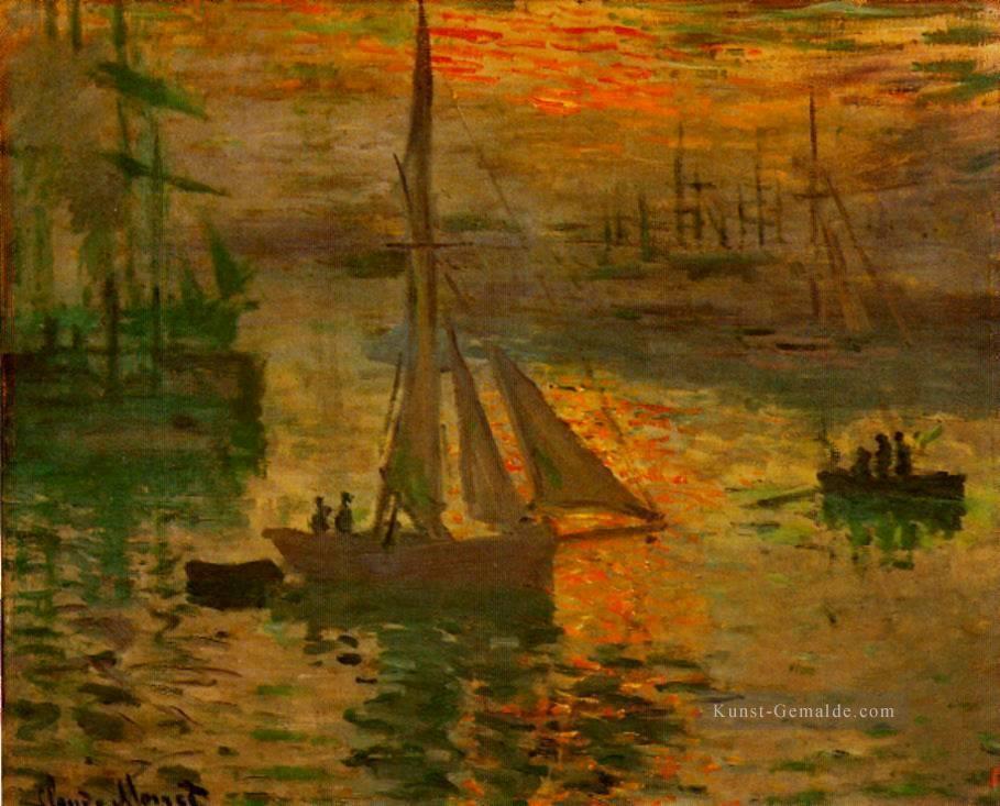Claude Monet Sonnenaufgang aka Seestücke Ölgemälde